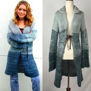 ASO Y2K Free People Crochet Cardigan Small Olsen Twins Joey Potter Willow Buffy